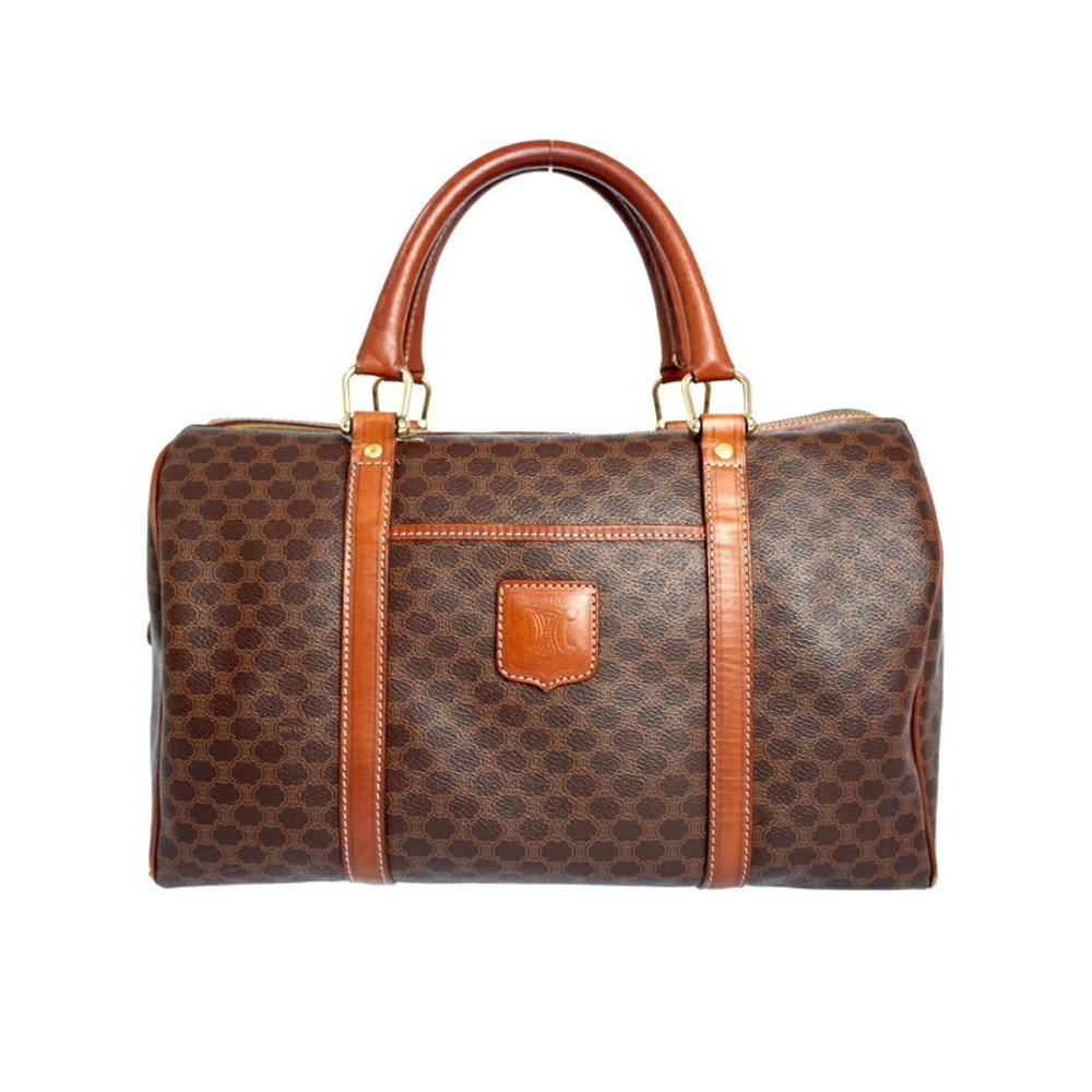 Celine Macadam Boston Bag Handbag Brown